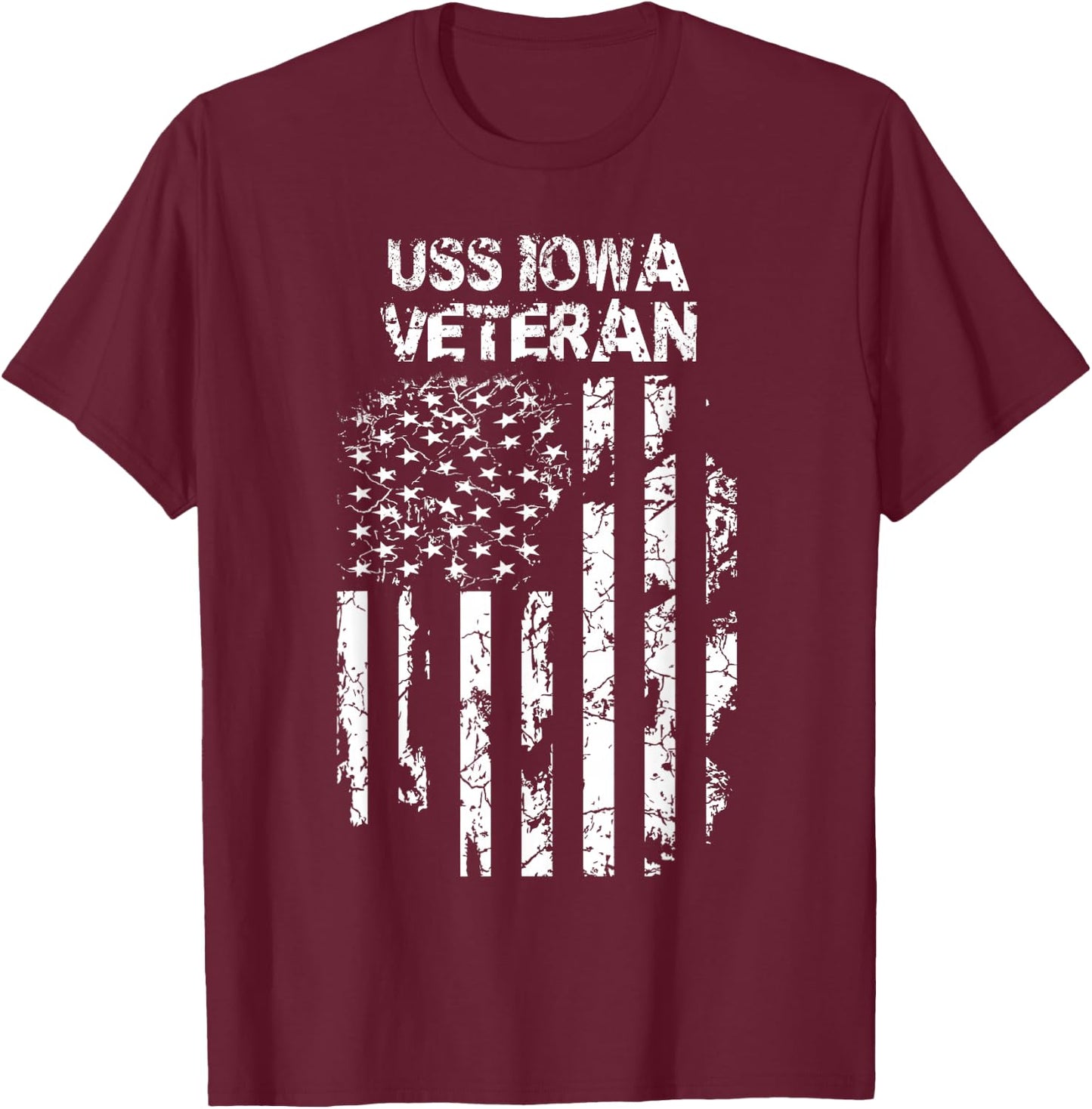 USS Iowa Veteran T-Shirt - T-Shirt | Maroon