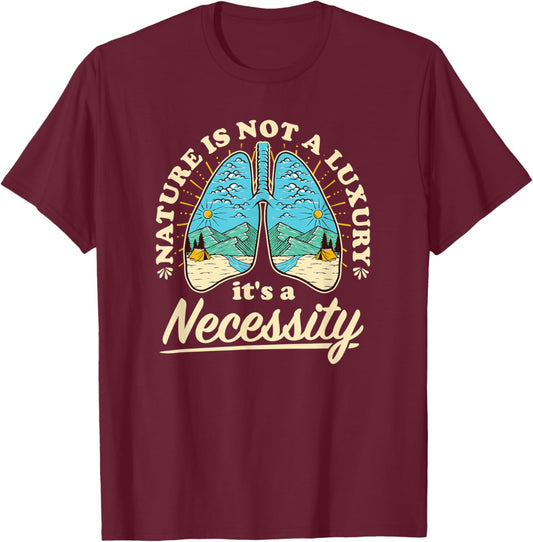 Nature Conservancy US National Park Camping Hiking Wildlife T-Shirt - T-Shirt | Maroon