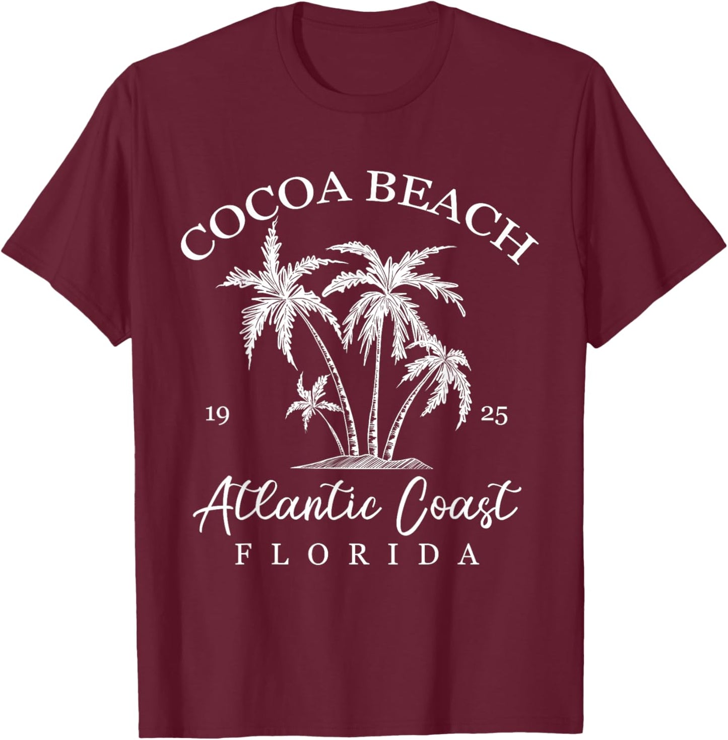 Cocoa Beach, Florida Beach Design Tribal Turtle Gifts T-Shirt - T-Shirt | Maroon