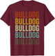 Bulldog Retro T-Shirt - T-Shirt | Maroon