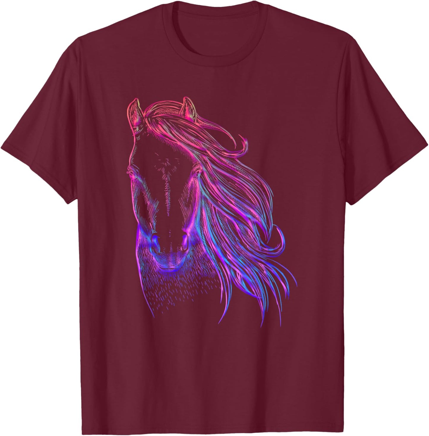 Riding solves most problems girls riding horses T-Shirt - T-Shirt | Maroon