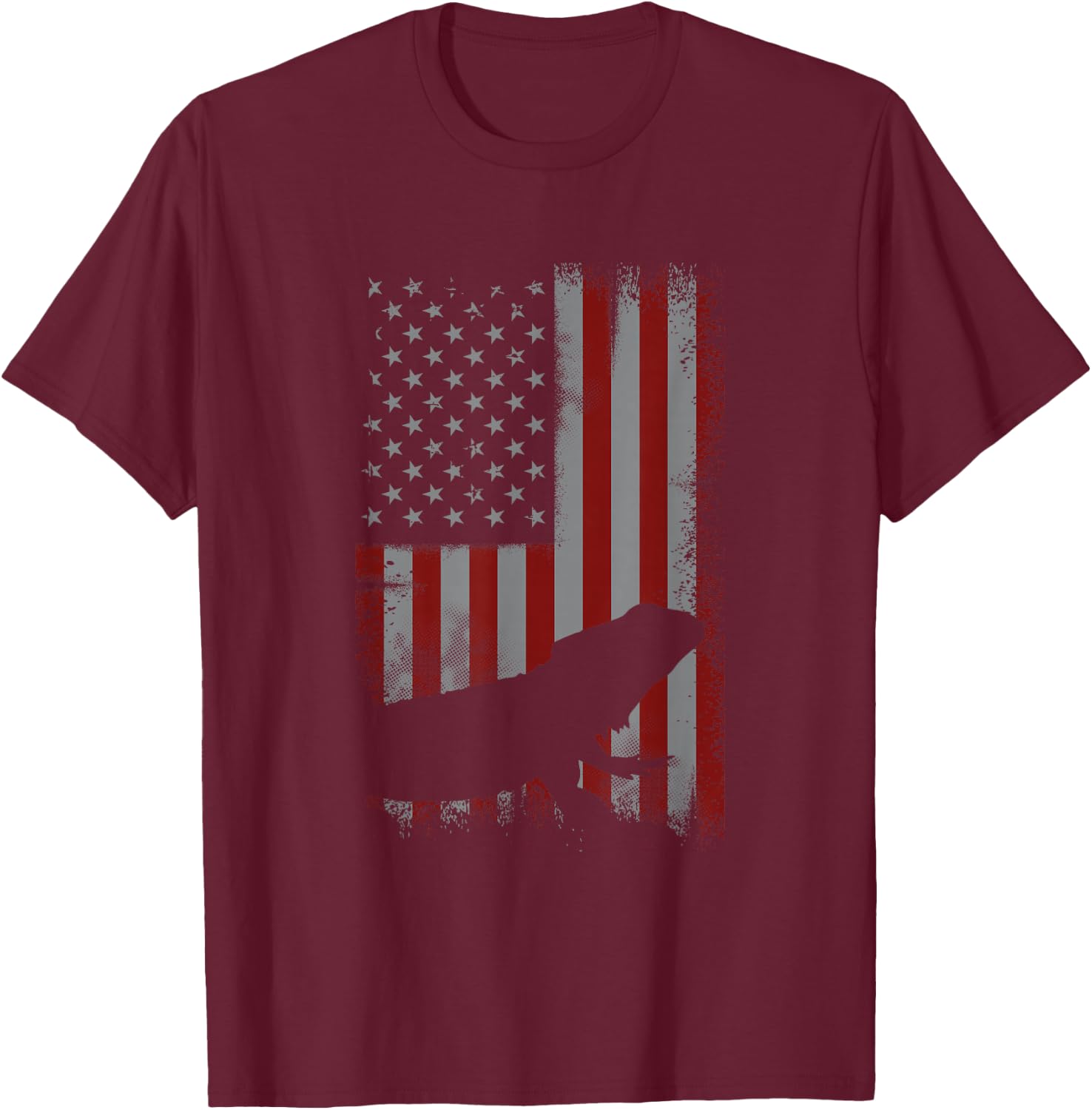 Retro American Flag Bearded Dragon Dad Lizard Lover Gift T-Shirt - T-Shirt | Maroon