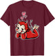 Urban Empyre Kewpie Baby Devil Cupid Love Traditional Tattoo Flash , Small, Black T-Shirt - T-Shirt | Maroon