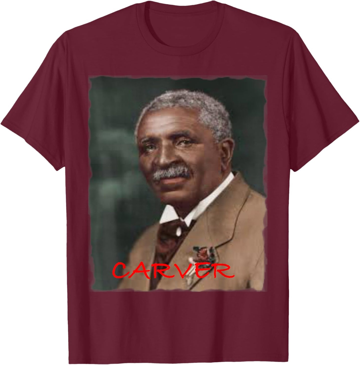 George Washington Carver , Small, Black T-Shirt - T-Shirt | Maroon