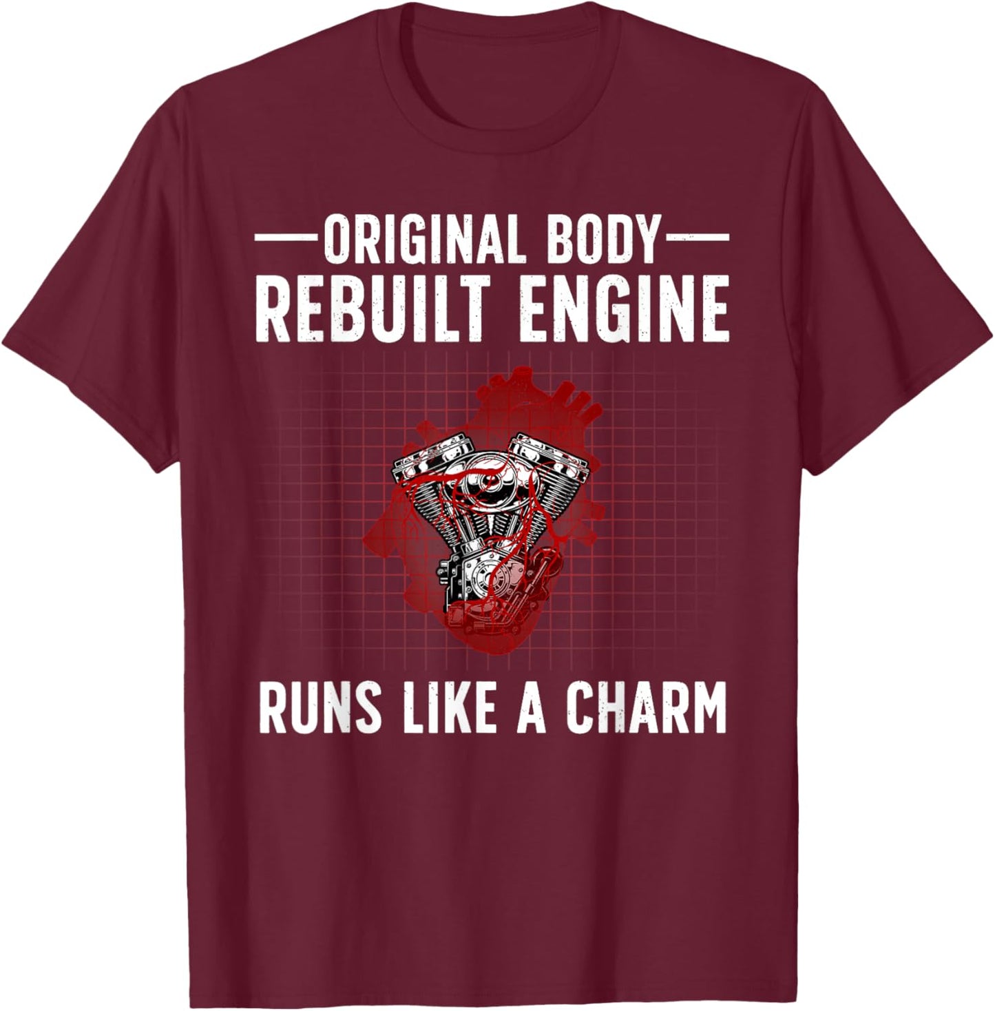 Open Heart Surgery Art Men Women After Transplant Recovery T-Shirt - T-Shirt | Maroon