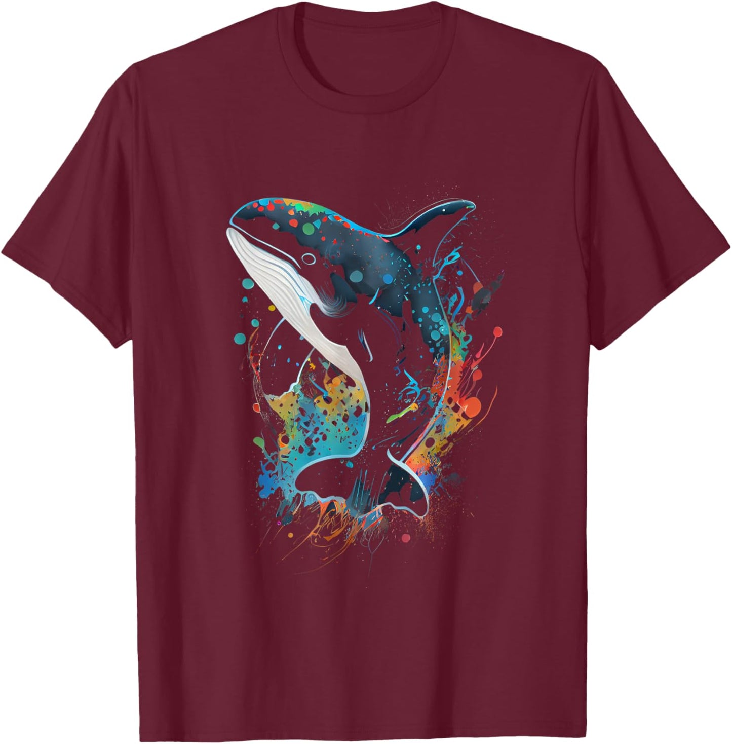 Orca whale fish favorite animal fan orca favorite fish T-Shirt - T-Shirt | Maroon