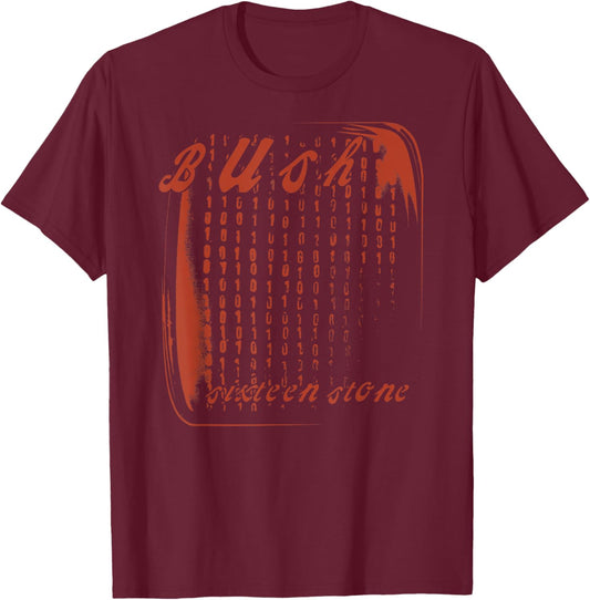 Bush – Logo On Black T-Shirt - T-Shirt | Maroon