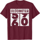 Oldometer Odometer Funny 60th Birthday Gift 60 yrs Old Joke T-Shirt - T-Shirt | Maroon