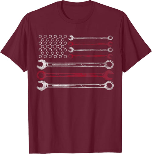 Patriotic Mechanic Flag American Car Repairman Gift USA Flag