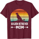 Retro Golden Retriever Mom Gifts Golden Retriever Daddy Dog Women Girls Kids T-Shirt - T-Shirt | Maroon