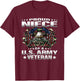 Proud Niece Of A US Army Veteran Military Vet's Family T-Shirt - T-Shirt | Maroon