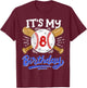 Kids 8th Baseball Birthday Party Boys Sport Fan 8 Years Old T-Shirt - T-Shirt | Maroon