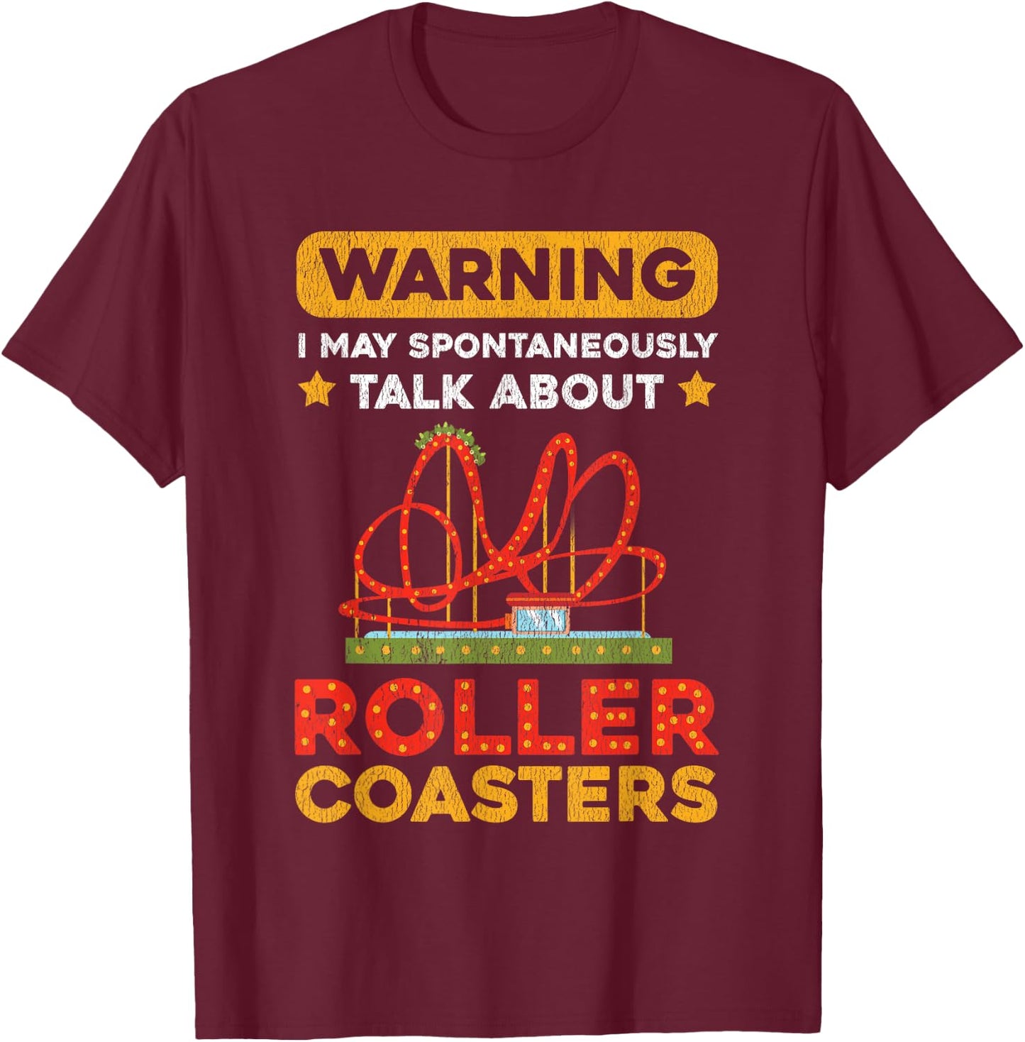 Roller Coaster Designs | Roller Coaster Loving Peoples T-Shirt - T-Shirt | Maroon