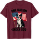 One Nation Under Dog Funny Patriotic Boston Terrier Lover Women Kids T-Shirt - T-Shirt | Maroon