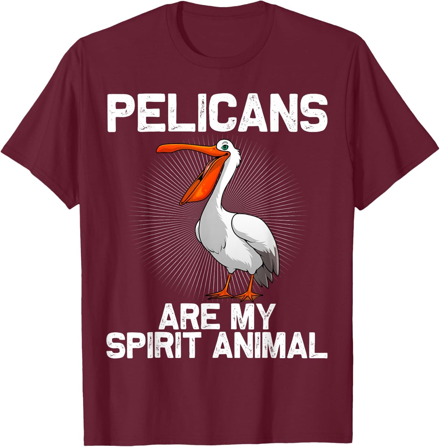 Cool Pelican Design Women Kids Pelican Bird Pelican T-Shirt - T-Shirt | Maroon