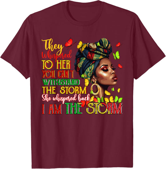 Black Women African Melanin Black History Month Women Girl T-Shirt - T-Shirt | Maroon