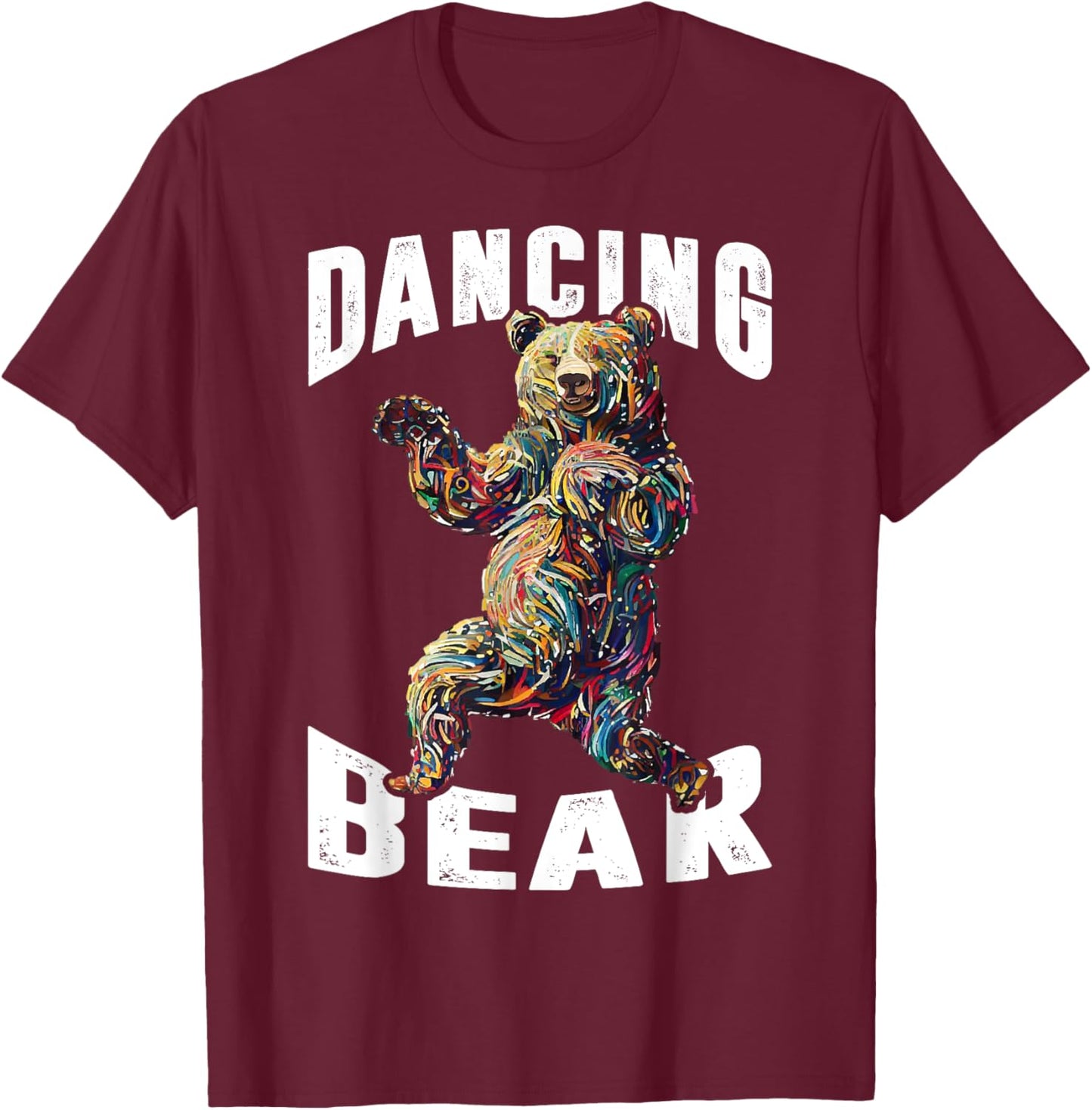Dancing Bear T-Shirt - T-Shirt | Maroon