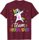 Team Kindergarten Unicorn Dab Teacher Back To School Gift T-Shirt - T-Shirt | Maroon