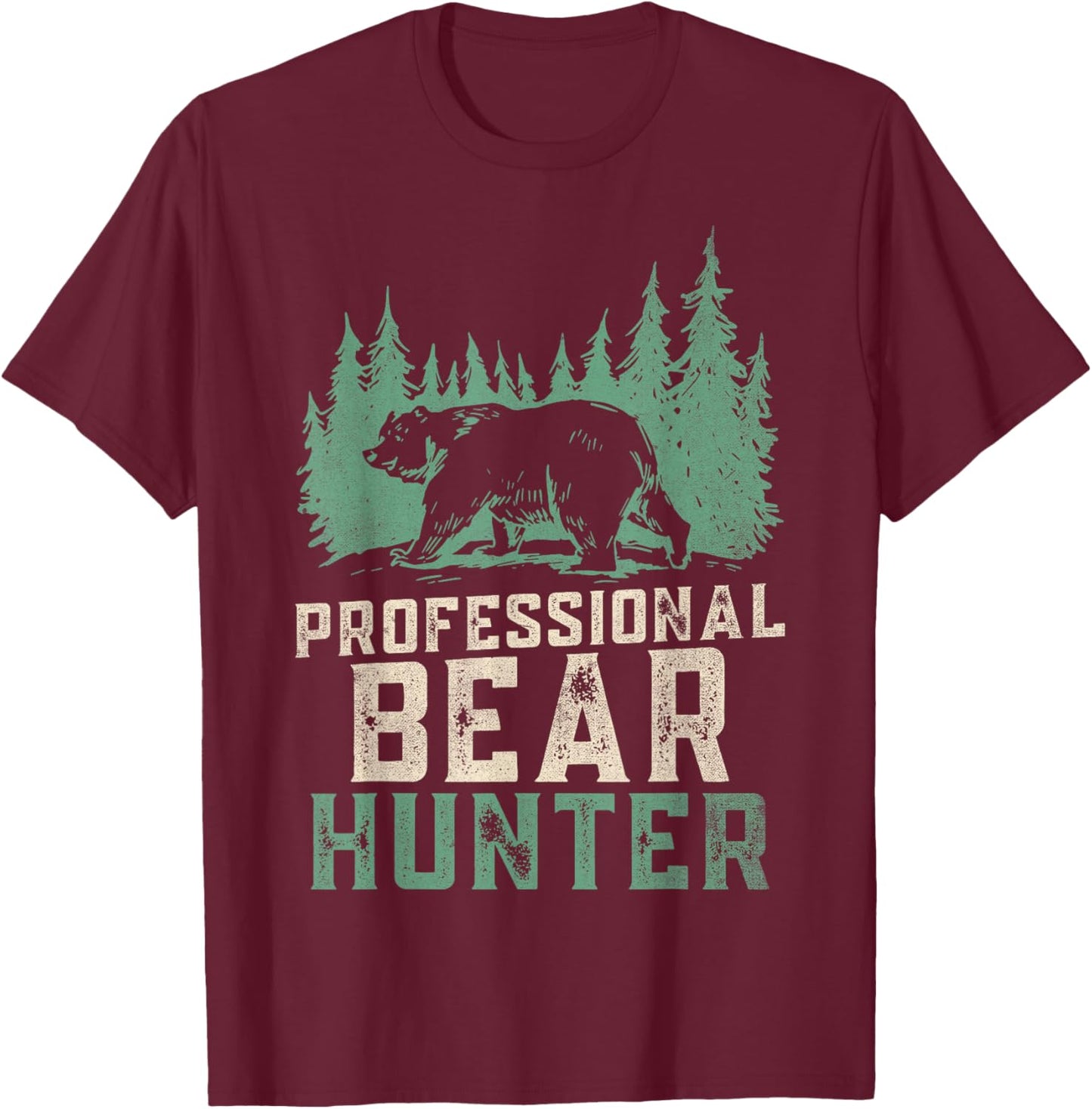 Bear Hunting T-Shirt - T-Shirt | Maroon