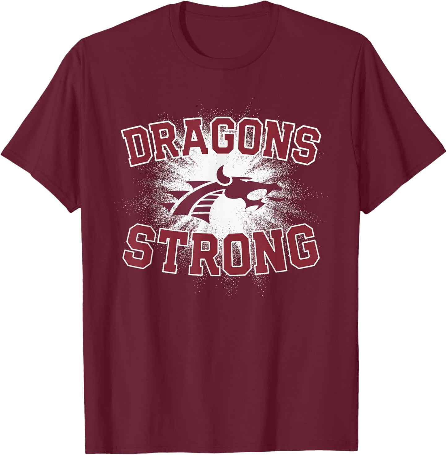 Collierville Dragons Logo Strong Flag HS T-Shirt - T-Shirt | Maroon