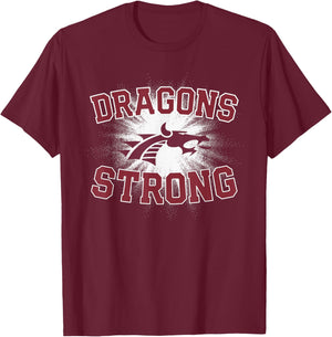 Collierville Dragons Logo Strong Flag HS T-Shirt - T-Shirt | Maroon