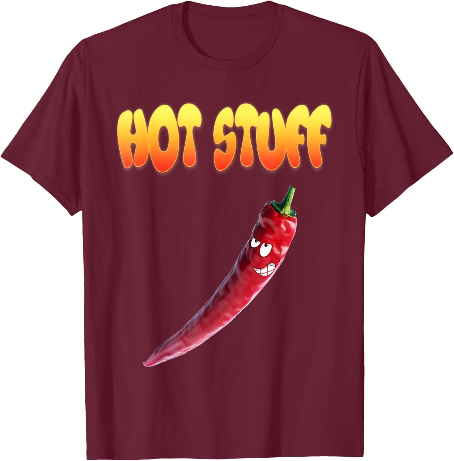 Hot Stuff Silly Cayenne Pepper T-Shirt - T-Shirt | Maroon