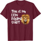 This is My Lion Pajama Shirt for Players Kids Teens Adults T-Shirt - T-Shirt | Maroon