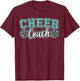Loud Proud Cheer Coach Teal Pom Poms Cheerleader Women Girl T-Shirt - T-Shirt | Maroon