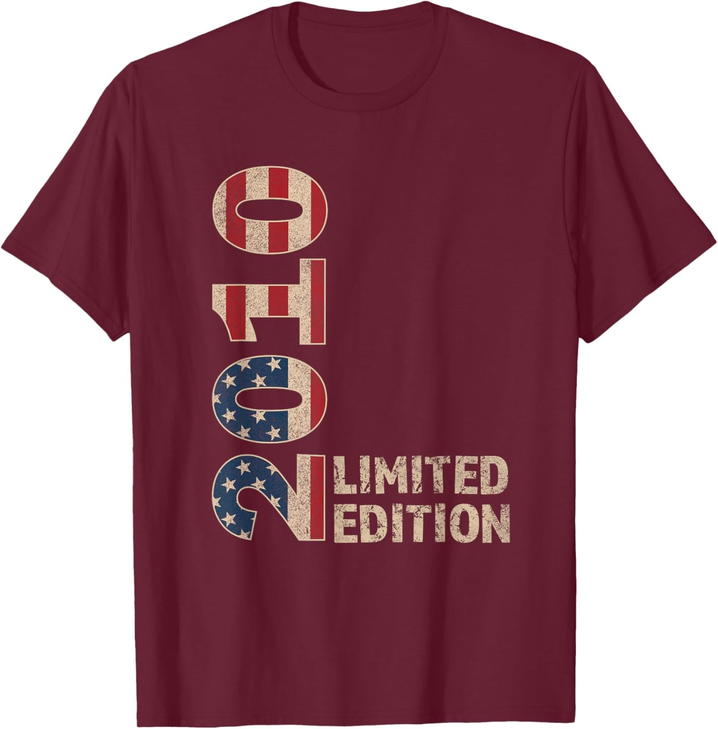 15th Birthday Gift Boy Vintage Born 2010 Turning 15 Year old T-Shirt - T-Shirt | Maroon