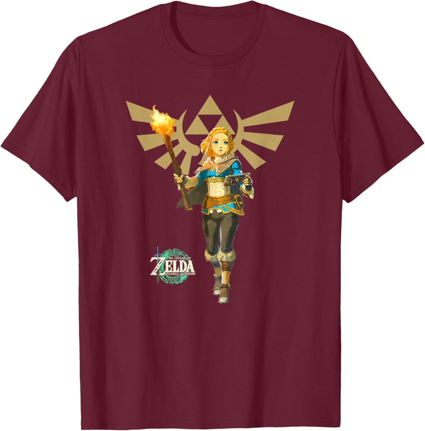 The Legend of Zelda Tears Of The Kingdom Zelda Exploring T-Shirt - T-Shirt | Maroon
