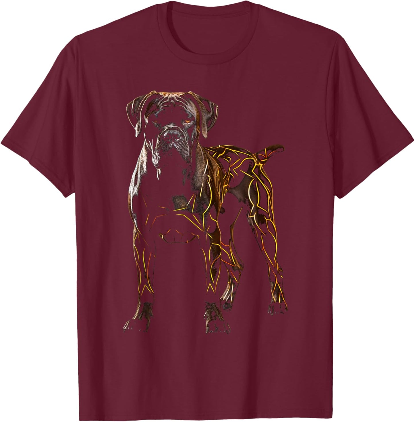 Cane Corso Dog Drawing Animal Art Graphic Cane Corso T-Shirt - T-Shirt | Maroon