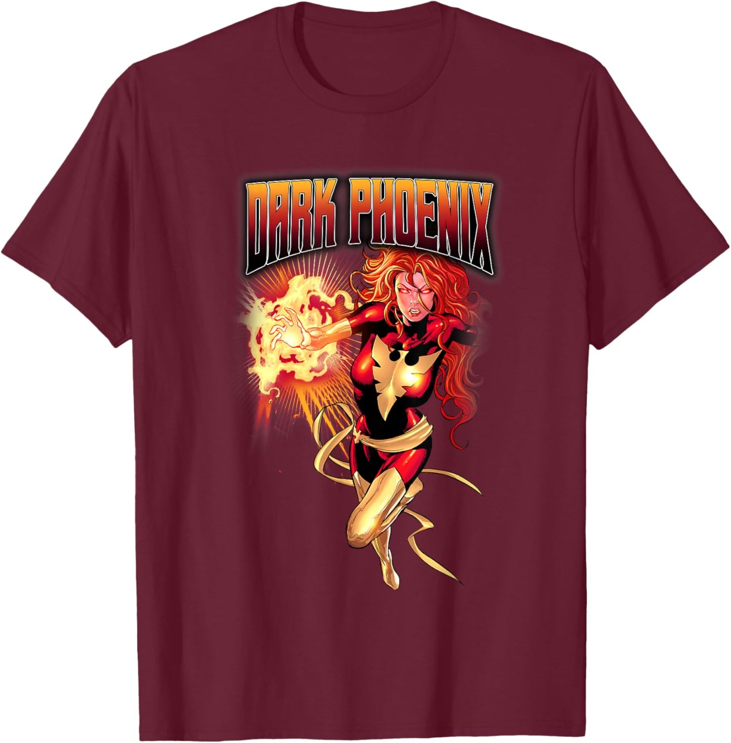 Marvel X-Men Dark Phoenix Evil Jean Grey Shot T-Shirt - T-Shirt | Maroon