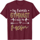 My Favorite Gymnast Calls Me Mom Gymnastics Mom T-Shirt - T-Shirt | Maroon