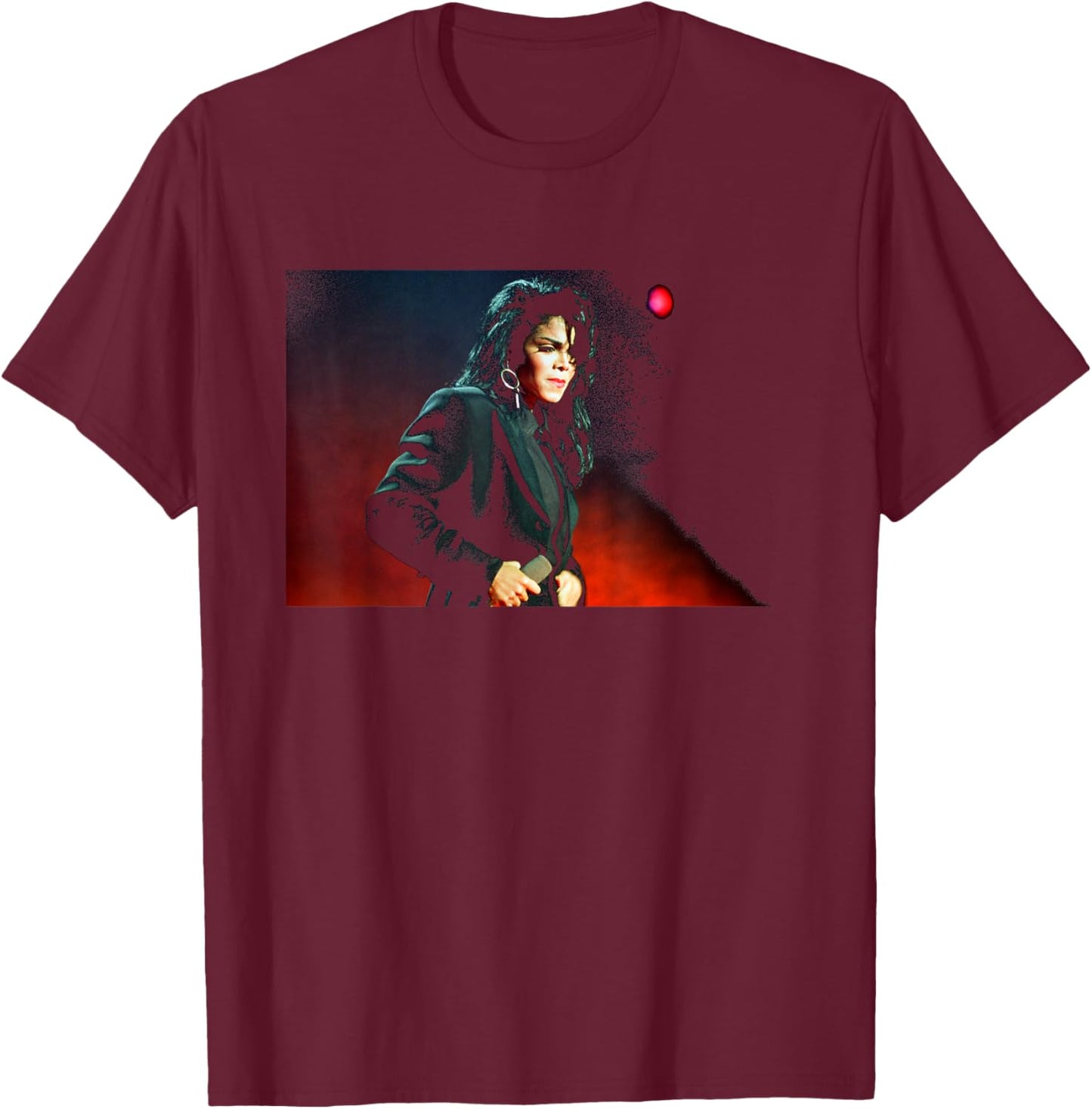 Janet Jackson Live Rhythm Nation World Tour Escapade 1990 T-Shirt - T-Shirt | Maroon