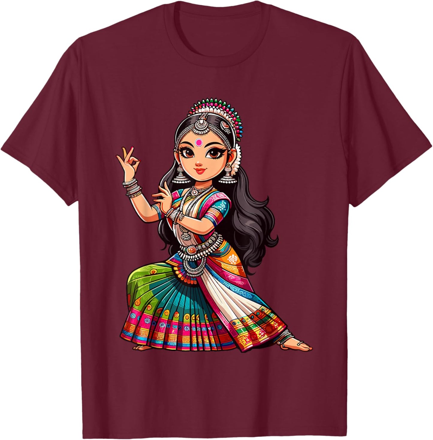 Indian Dance Bharatanatyam T-Shirt - T-Shirt | Maroon