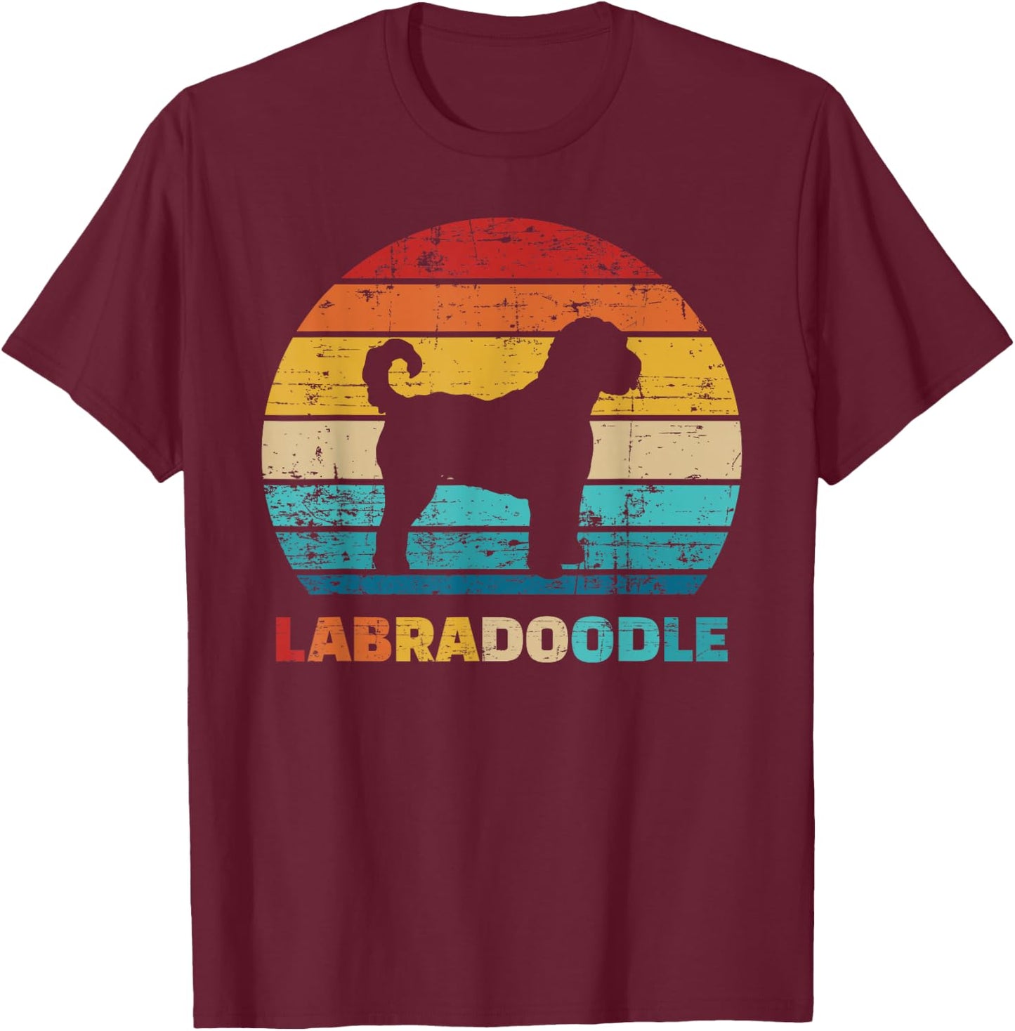 Labradoodle vintage retro T-Shirt - T-Shirt | Maroon