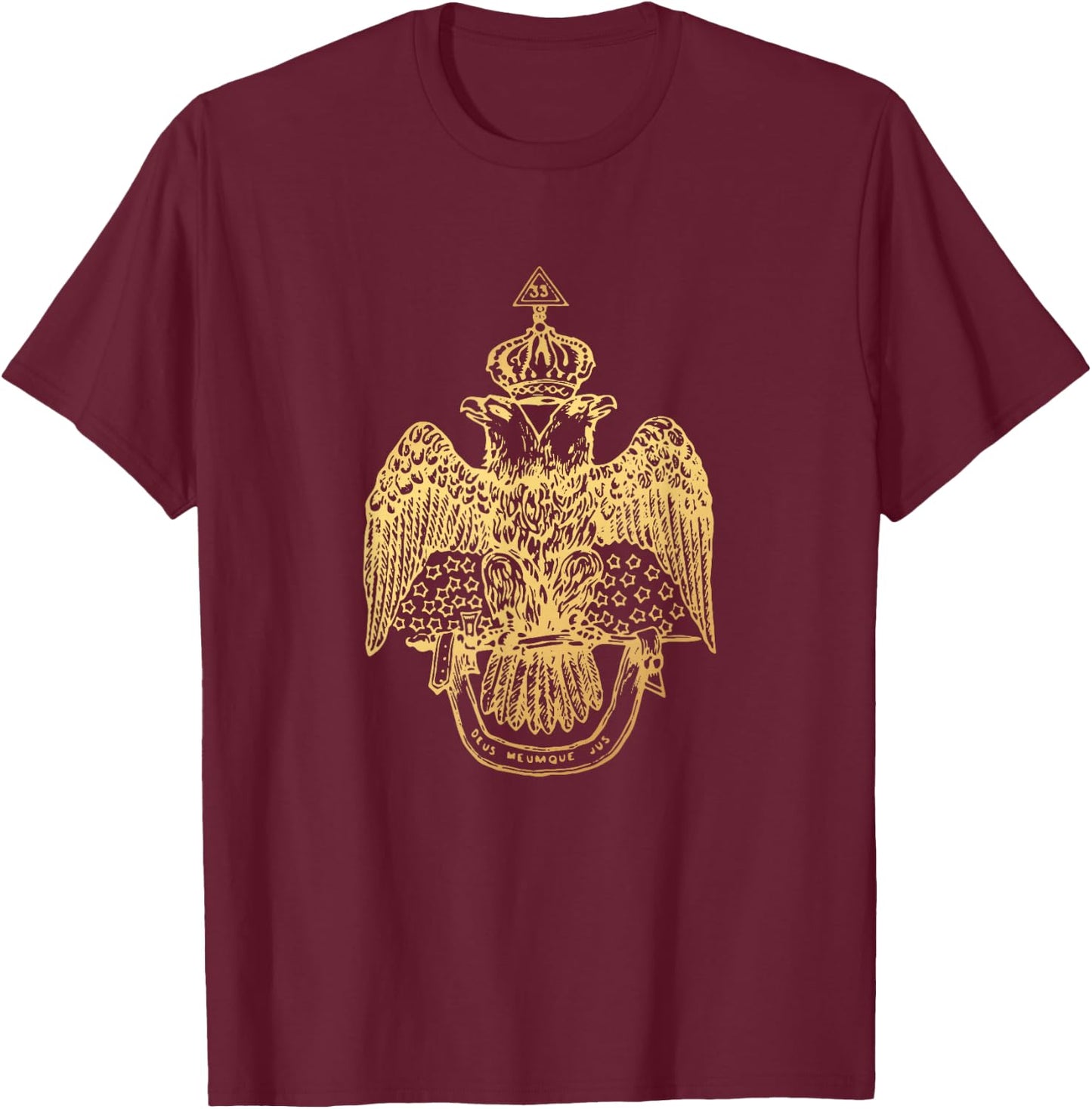 Scottish Rite Eagle 33rd Degree - Freemason Gifts T-Shirt - T-Shirt | Maroon