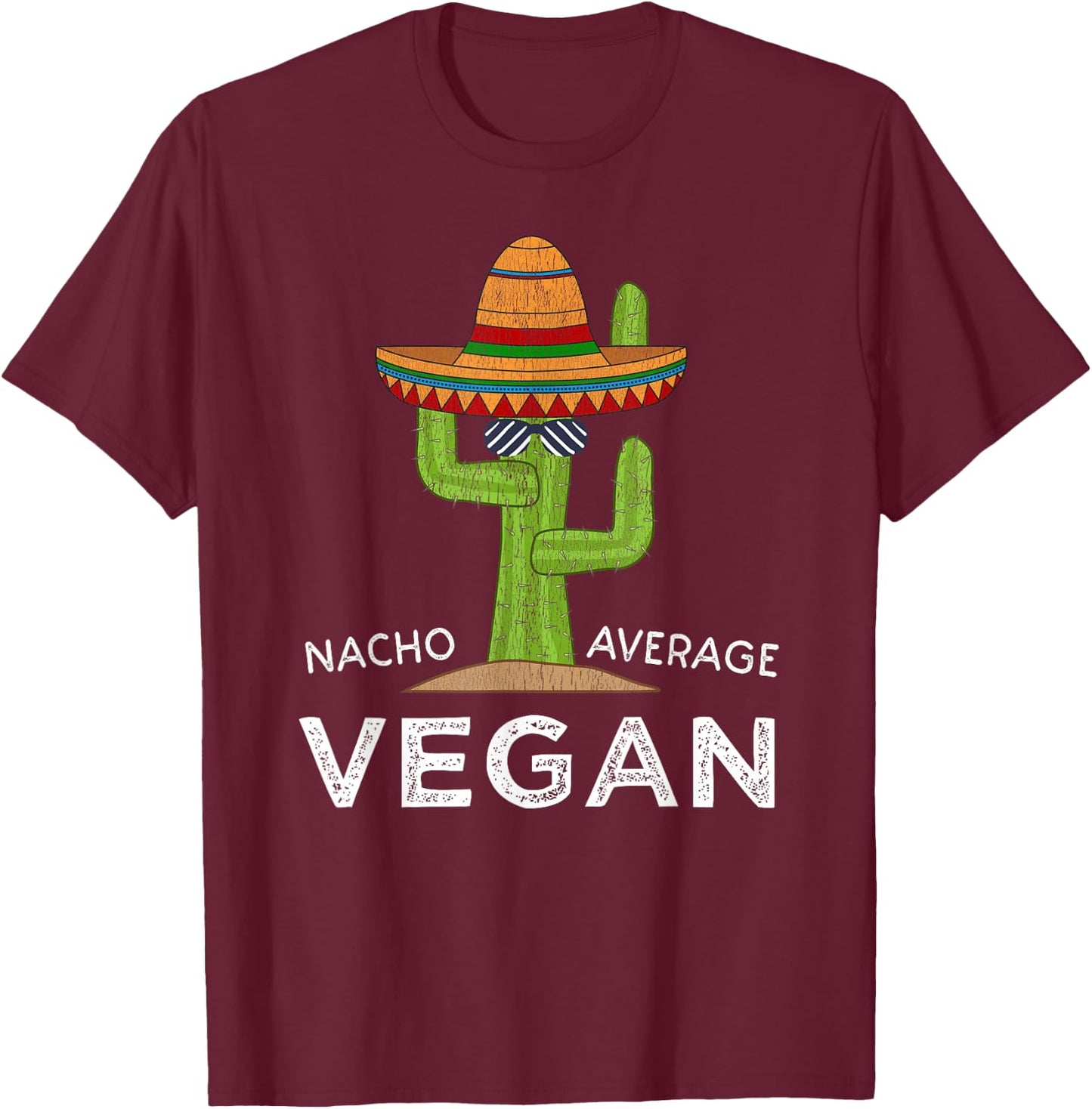 Fun Cute Vegan Joke Humor | Funny Saying Vegetarian T-Shirt - T-Shirt | Maroon
