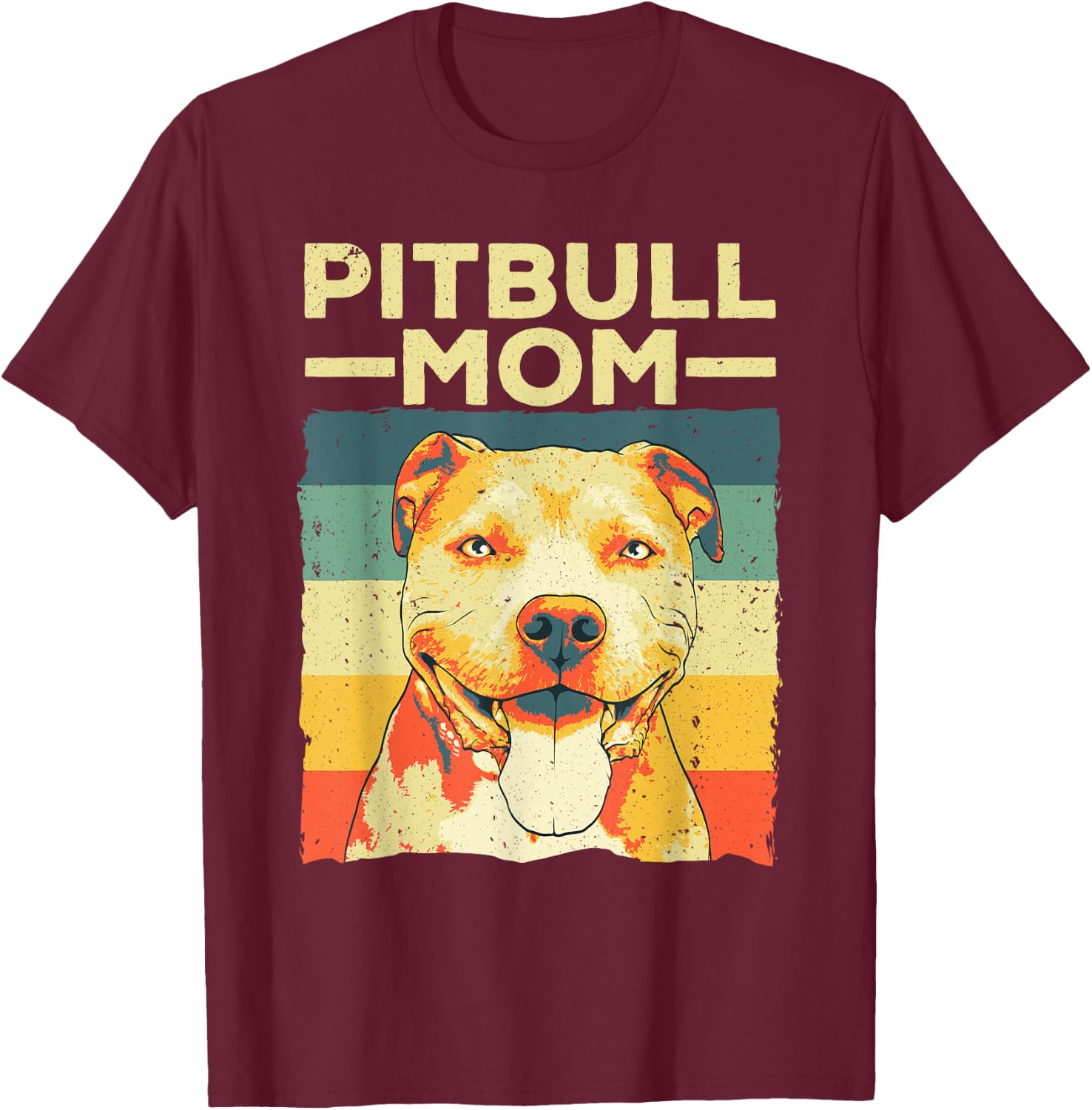 Cool Pitbull Mom Girls Pitbull Owner Dog Lover T-Shirt - T-Shirt | Maroon