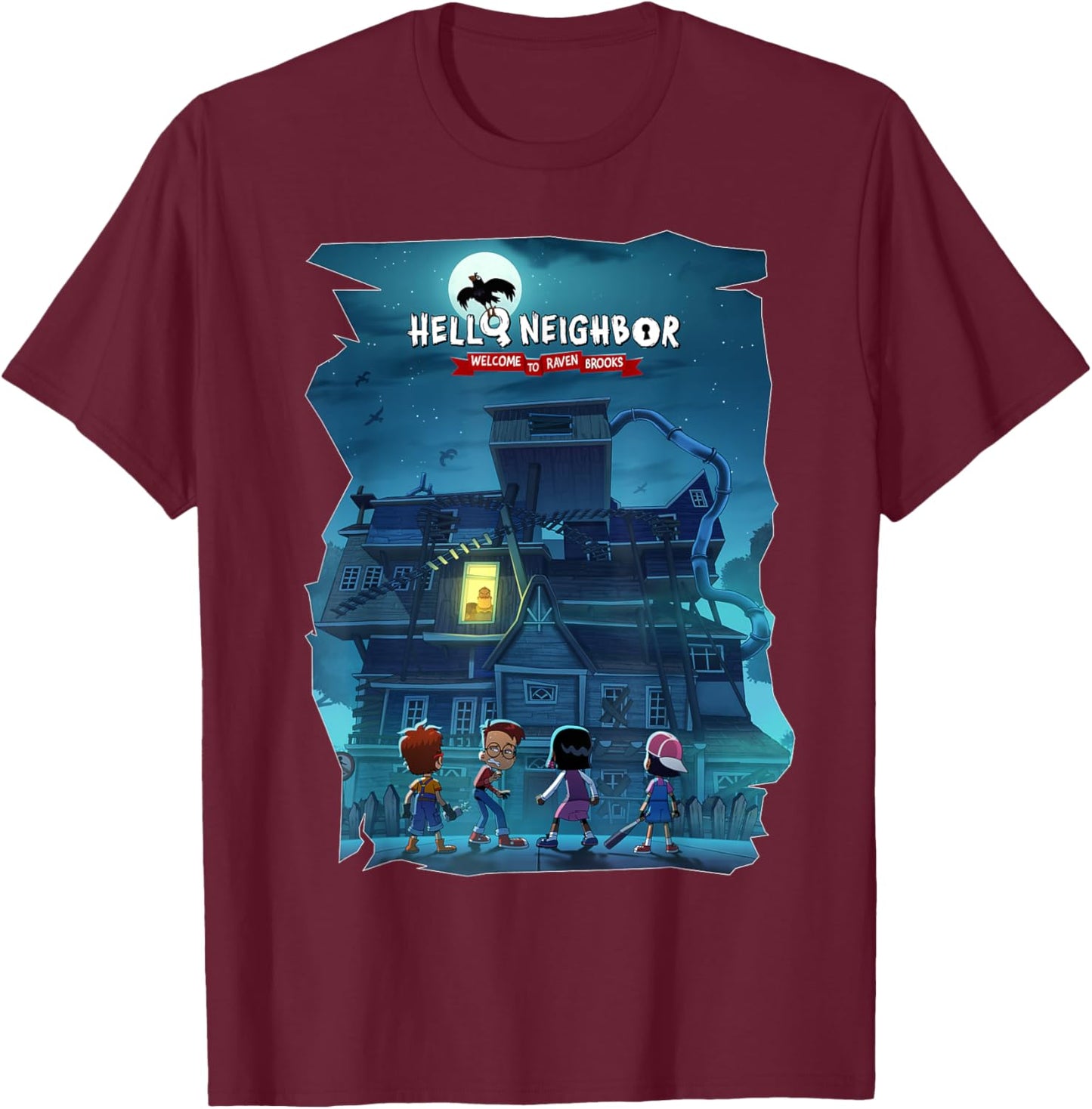 Hello Neighbor - Game Related Designs T-Shirt - T-Shirt | Maroon