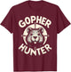 Unique Funny Landscaping Crosshairs Gopher Hunter T-Shirt - T-Shirt | Maroon