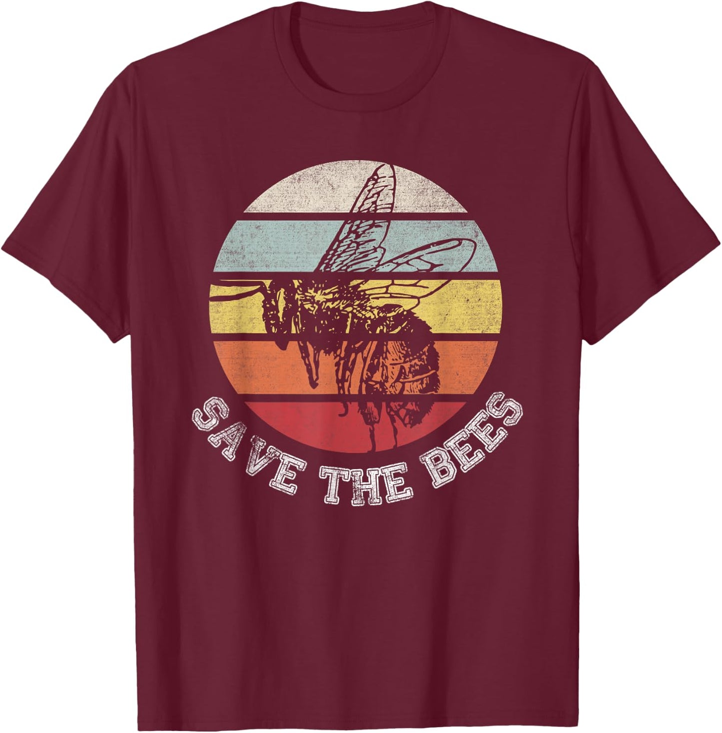 Distressed graphic honey bee lovers shirts for beekeeper T-Shirt - T-Shirt | Maroon