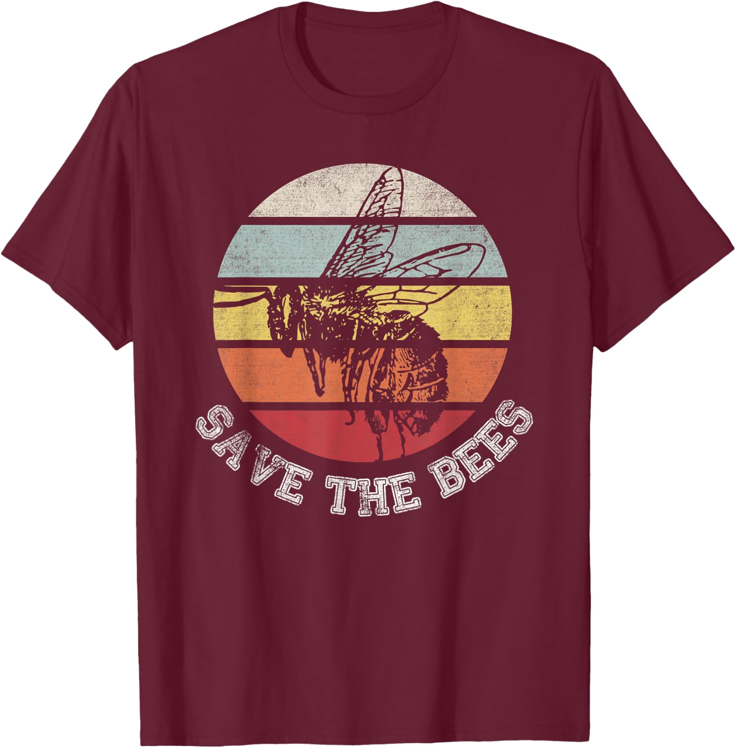Distressed graphic honey bee lovers shirts for beekeeper T-Shirt - T-Shirt | Maroon