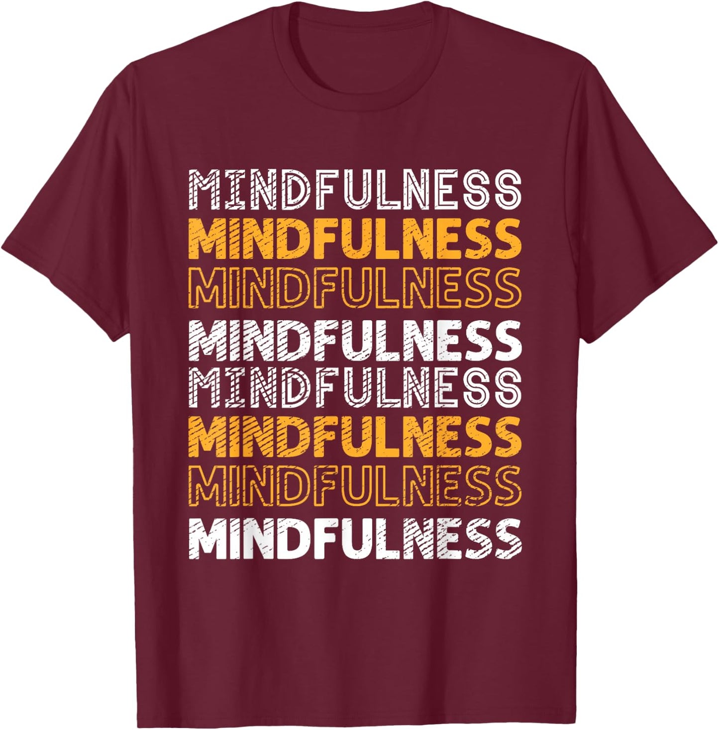 Mindfulness | Peace Gratitude | Spiritual Meditation T-Shirt - T-Shirt | Maroon