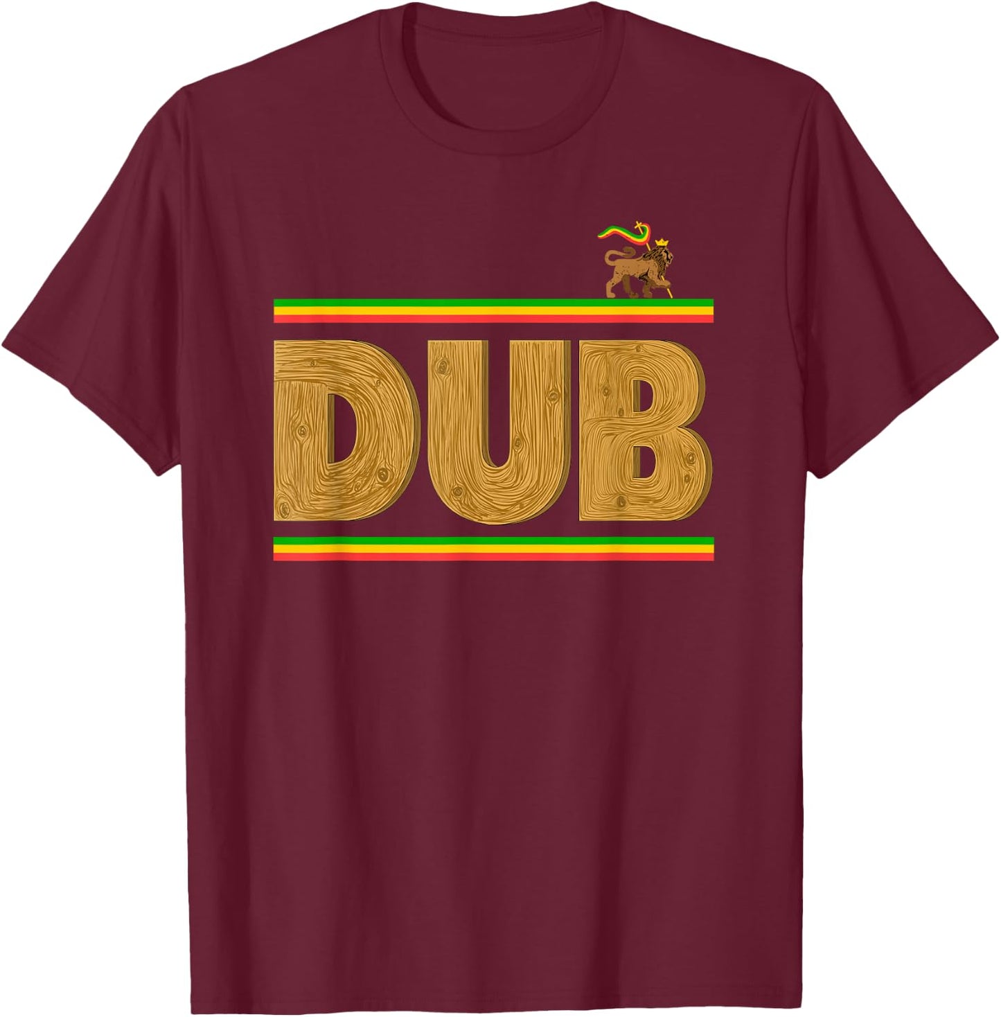 Wooden Dub Reggae for Children and Adults T-Shirt - T-Shirt | Maroon