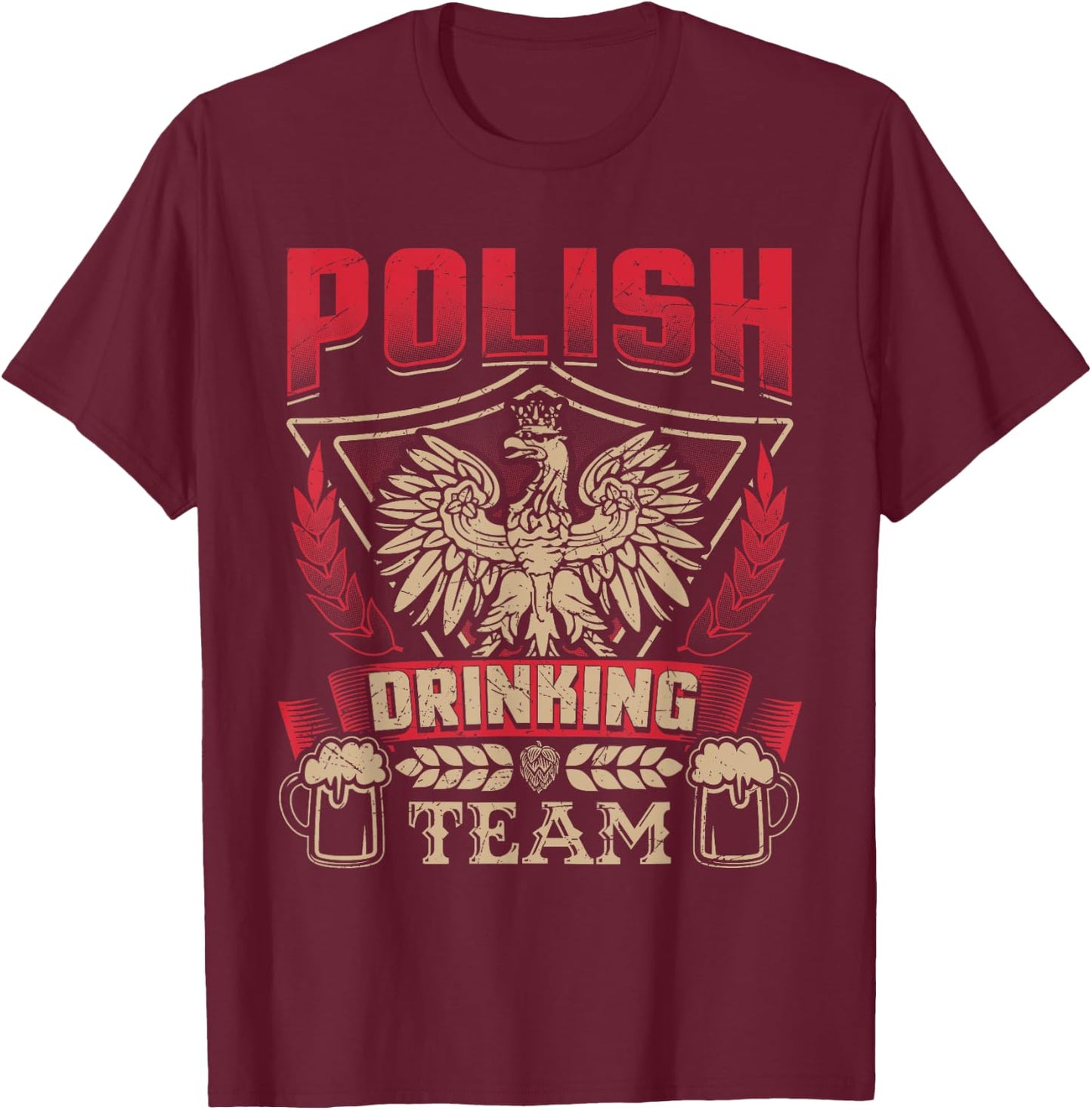 Dyngus Day Polish Beer Poland Pride Falcon Eagle Drinking T-Shirt - T-Shirt | Maroon