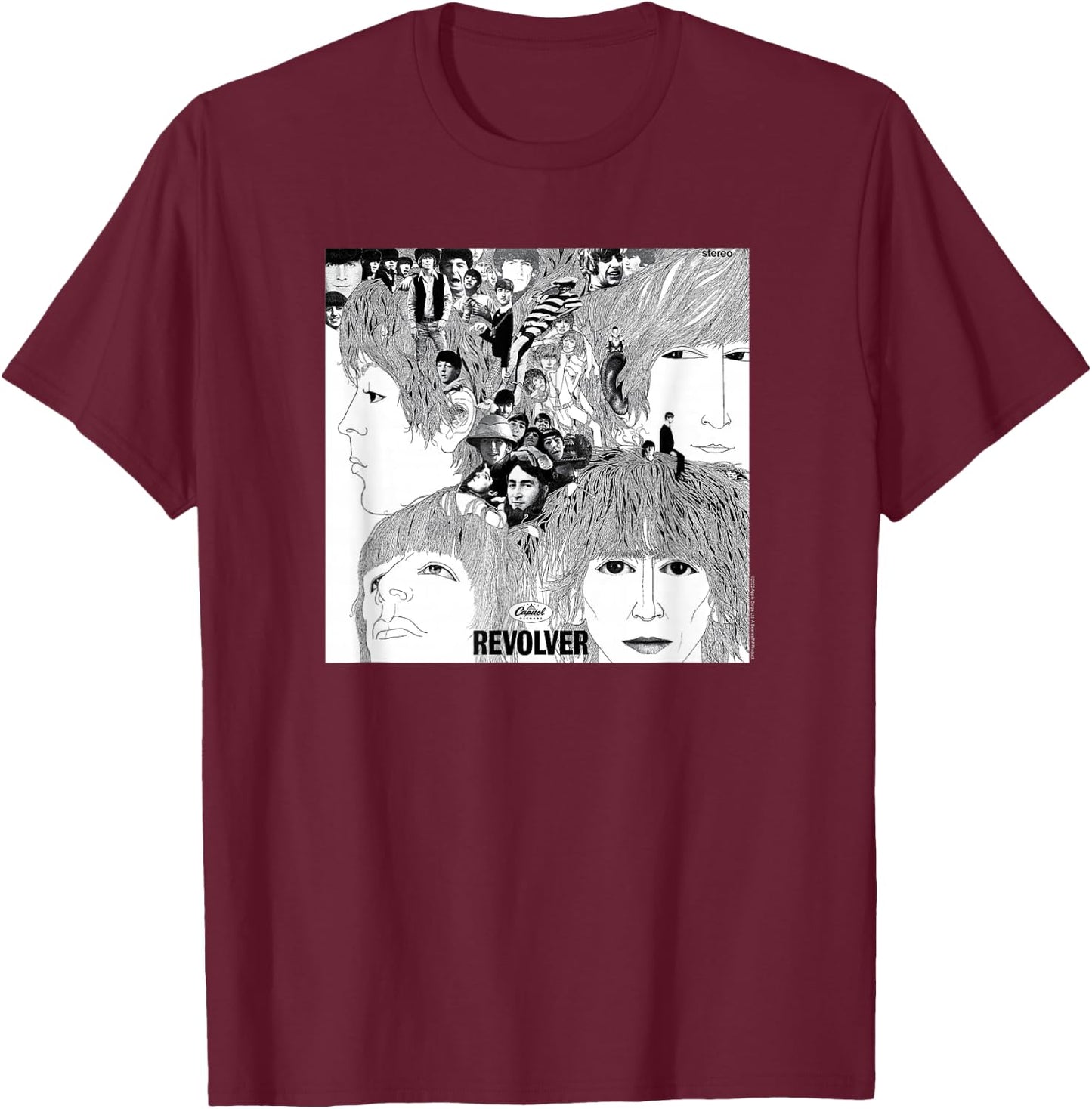The Beatles Revolver T-Shirt - T-Shirt | Maroon