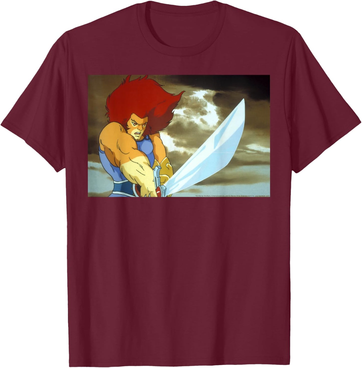 ThunderCats Lion-O Sword Portrait T-Shirt - T-Shirt | Maroon