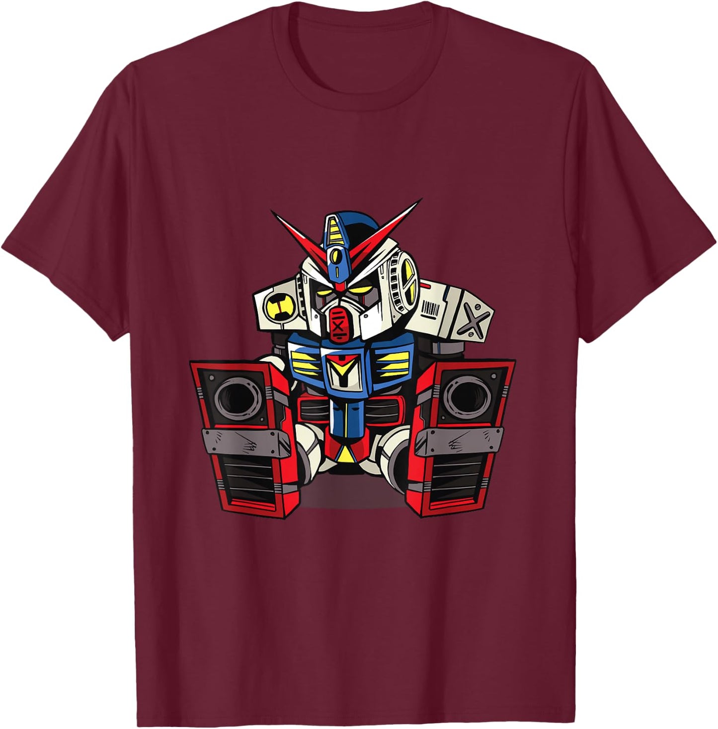 Sleepy Mecha Robot Science Fiction Anime T-Shirt - T-Shirt | Maroon