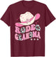 Rodeo Grandma Pink CowGirl 1St Birthday Family Matching T-Shirt - T-Shirt | Maroon
